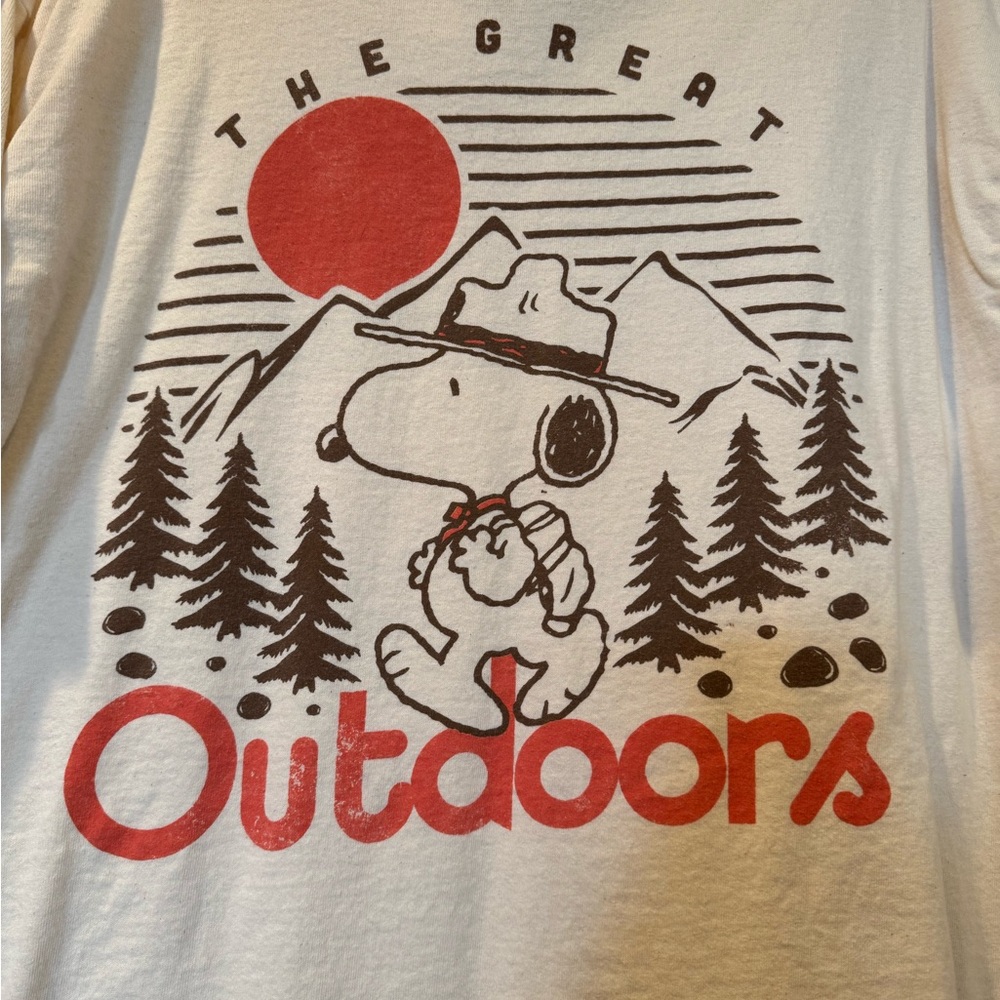 PEANUTS - Hybrid Apparel ‘Happy  Camper' Graphic Tee Size Large - Picture 4 of 5